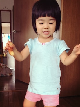 「PETIT BATEAU（プチバトー）のアイテム（ルームウェア）」を使った、ｇａｃｈｉｃｏさん（キッズ・90cm）の夏コーディネート
