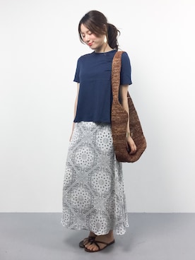 「goocy（グースィー）のアイテム」を使った、ぐっさんさん（レディース・166cm）の夏コーディネート