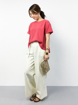 「Accessorize（アクセサライズ）のアイテム（クラッチバッグ）」を使った、ぐっさんさん（レディース・166cm）の夏コーディネート