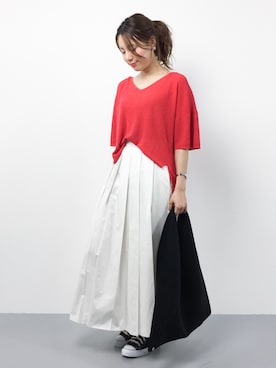 「LOSICARIE（ロシカリエ）のアイテム」を使った、ぐっさんさん（レディース・166cm）の夏コーディネート