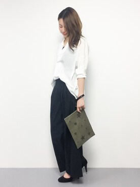 「Burner（バーナー）のアイテム」を使った、ぐっさんさん（レディース・166cm）の夏コーディネート