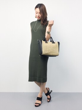 「LuuNa（ルーナ）のアイテム」を使った、ぐっさんさん（レディース・166cm）の夏コーディネート