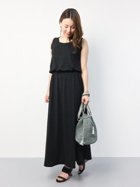 「Raisonne（レゾネ）のアイテム」を使った、ぐっさんさん（レディース・166cm）の夏コーディネート