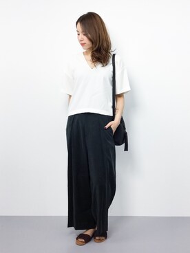 「Steven Alan（スティーブンアラン）のアイテム（サンダル）」を使った、ぐっさんさん（レディース・166cm）の夏コーディネート