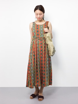 「Steven Alan（スティーブンアラン）のアイテム（サンダル）」を使った、ぐっさんさん（レディース・166cm）の夏コーディネート