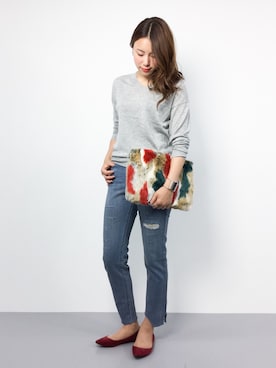 「Ameri（アメリ）のアイテム（パンツ）」を使った、ぐっさんさん（レディース・166cm）の夏コーディネート