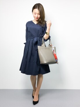 「Via Demizon（ビアデミゾン）のアイテム」を使った、ぐっさんさん（レディース・166cm）の秋コーディネート