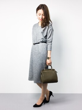 「BEAUTY&YOUTH UNITED ARROWS（ビューティーアンドユースユナイテッドアローズ）のBYSF∴ カラー2WAYハンドショルダー ◆（ハンドバッグ）」を使った、ぐっさんさん（レディース・166cm）の秋コーディネート