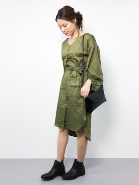 「夢展望（ユメテンボウ）のアイテム（ブーツ）」を使った、ぐっさんさん（レディース・166cm）の秋コーディネート