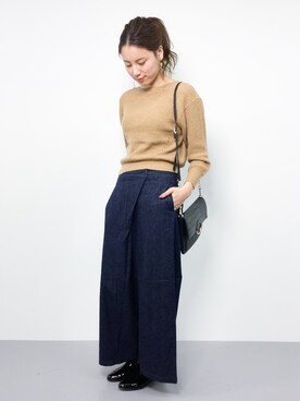 「Accessorize（アクセサライズ）のアイテム（クラッチバッグ）」を使った、ぐっさんさん（レディース・166cm）の秋コーディネート