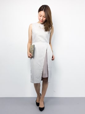 「Accessorize（アクセサライズ）のアイテム（クラッチバッグ）」を使った、ぐっさんさん（レディース・166cm）の秋コーディネート