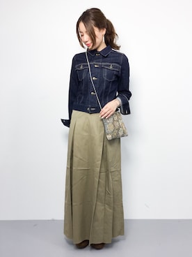 「Accessorize（アクセサライズ）のアイテム（クラッチバッグ）」を使った、ぐっさんさん（レディース・166cm）の秋コーディネート
