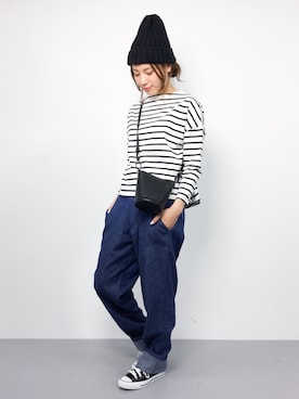 「CHEVRE（シェーブル）のアイテム」を使った、ぐっさんさん（レディース・166cm）の秋コーディネート