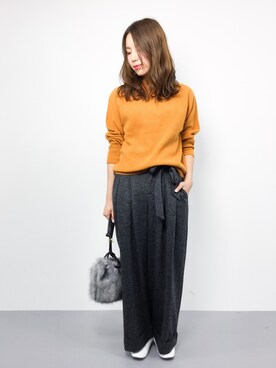 「NANO universe（ナノユニバース）のアイテム（その他シューズ）」を使った、ぐっさんさん（レディース・166cm）の秋コーディネート