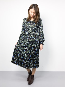 「アイテム（シャツワンピース）」を使った、ぐっさんさん（レディース・166cm・20代）の秋コーディネート