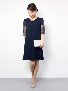 「Gready Brilliant（グレディブリリアン）のアイテム（ドレス）」を使った、ぐっさんさん（レディース・166cm）の秋コーディネート