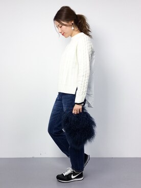 「LAPUIS（ラピュイ）のアイテム（バッグ）」を使った、ぐっさんさん（レディース・166cm）の秋コーディネート