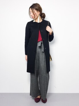 「PLAIN CLOTHING（プレーンクロージング）のアイテム（パンプス）」を使った、ぐっさんさん（レディース・166cm）の秋コーディネート