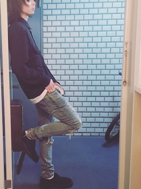 「JOHN LAWRENCE SULLIVAN」｜「アイテム（その他シューズ）」を使った、いでおかけいたさん（メンズ・170cm）の夏コーディネート