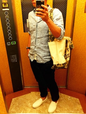 「TMT（ティーエムティー）のアイテム（バッグ）」を使った、カゲさん（メンズ・174cm）の秋コーディネート