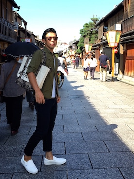 「TMT（ティーエムティー）のアイテム（バッグ）」を使った、カゲさん（メンズ・174cm）の秋コーディネート