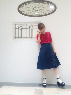 「merry jenny（メリージェニー）のアイテム（その他）」を使った、梨沙さん（レディース・158cm）の春コーディネート
