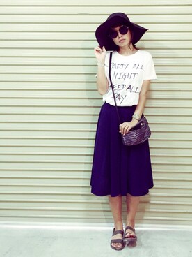 「Hapiness 10（ハピネステン）のアイテム」を使った、AKARIさん（レディース・163cm）の夏コーディネート