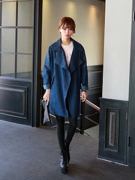 「GOGOSING（ゴゴシング）のアイテム（その他アウター）」を使った、GOGOSINGさん（レディース・163cm）の春コーディネート