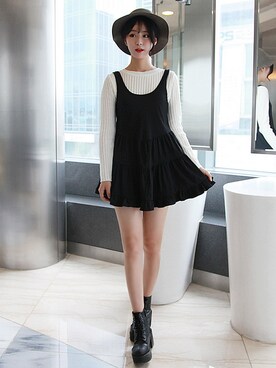 「 キャミワンピース」｜GOGOSINGさん（レディース・163cm）の秋コーディネート