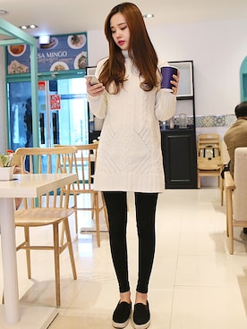 「ミニワンピ」｜GOGOSINGさん（レディース・166cm）の冬コーディネート