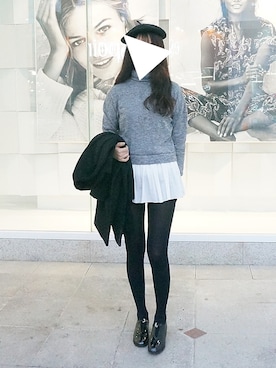 「シアータイツ」｜GOGOSINGさん（レディース・163cm）の冬コーディネート