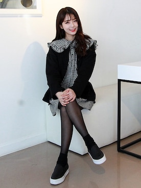 「ミニワンピ」｜GOGOSINGさん（レディース・163cm）の冬コーディネート