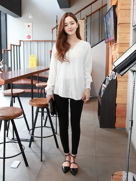 「ルーズフィット」｜GOGOSINGさん（レディース・160cm）の春コーディネート