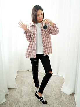 「Ｗポケット」｜GOGOSINGさん（レディース・160cm）の春コーディネート