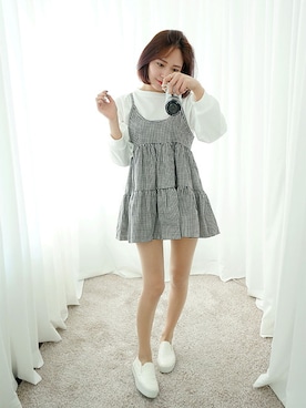 「春ワンピ」｜GOGOSINGさん（レディース・160cm）の春コーディネート