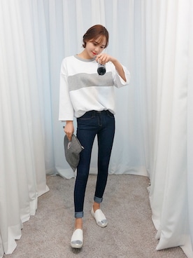 「ビッグTシャツ」｜GOGOSINGさん（レディース・160cm）の春コーディネート