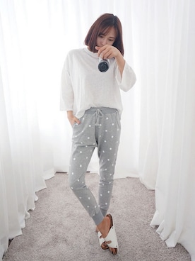「部屋着」｜GOGOSINGさん（レディース・160cm）の春コーディネート