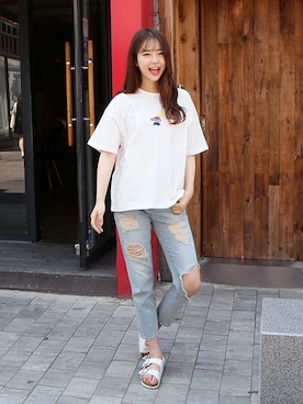 「高校生コーデ」｜GOGOSINGさん（レディース・163cm）の夏コーディネート