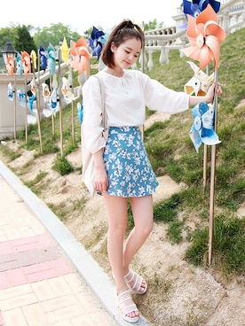 「エコバッグ」｜GOGOSINGさん（レディース・163cm）の夏コーディネート