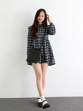 「ミニワンピ」｜GOGOSINGさん（レディース・160cm）の秋コーディネート