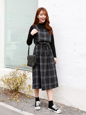 「 ハイネック」｜GOGOSINGさん（レディース・163cm）の秋コーディネート
