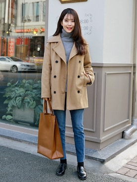 「女子高生」｜「アイテム（その他アウター）」を使った、GOGOSINGさん（レディース・163cm）の冬コーディネート