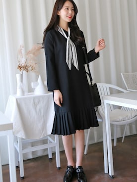 「 ブラック」｜GOGOSINGさん（レディース・163cm）の春コーディネート