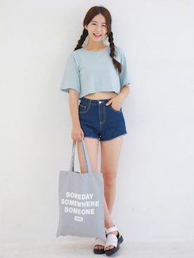 「 デニム」｜GOGOSINGさん（レディース・163cm）の夏コーディネート