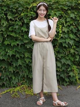 「ヘアバンド」｜「アイテム（セットアップ）」を使った、GOGOSINGさん（レディース・163cm）の夏コーディネート