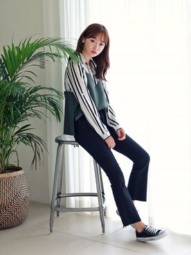 「アイテム（その他トップス、その他）」を使った、GOGOSINGさん（レディース・162cm）の秋コーディネート