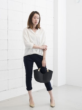 「INTERPLANET（インタープラネット）のアイテム（パンプス）」を使った、A-yaさん（レディース・166cm）の夏コーディネート