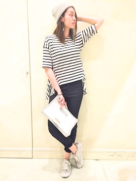 「INTERPLANET WINGS（インタープラネットウィング）のアイテム（パンツ）」を使った、A-yaさん（レディース・166cm）の夏コーディネート