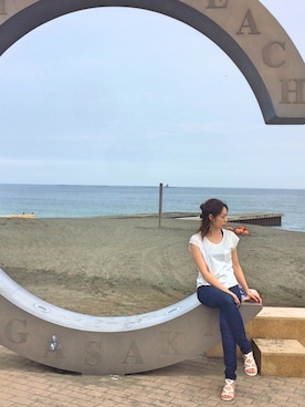 「actuel（アクチュエル）のアイテム」を使った、A-yaさん（レディース・166cm）の夏コーディネート