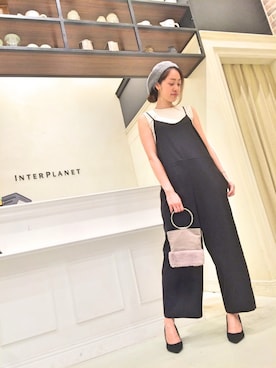 「アイテム（つなぎ/オールインワン）」を使った、A-yaさん（レディース・166cm）の夏コーディネート